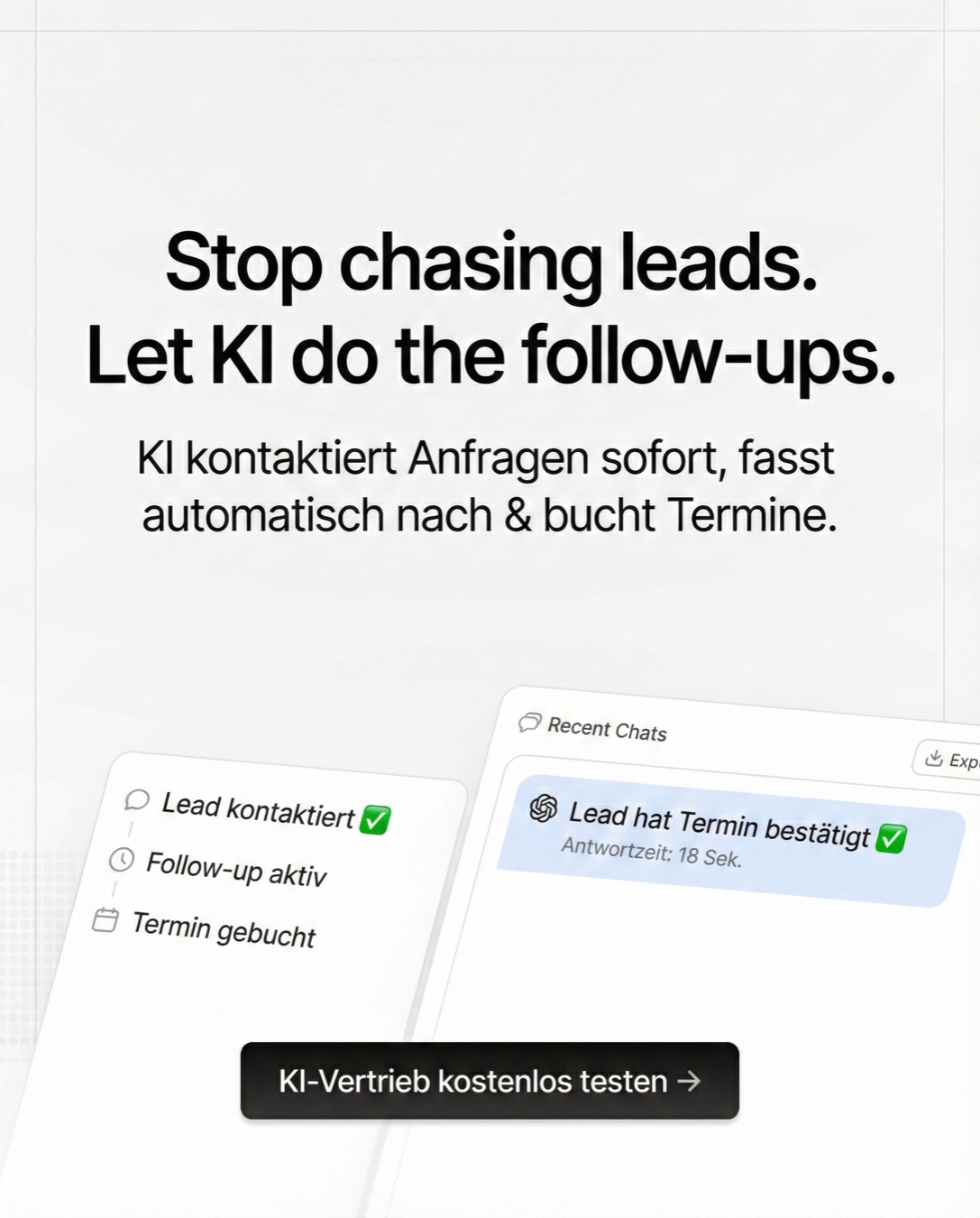 KI Vertriebsanzeige mit automatisierten Follow-ups und Terminbuchung