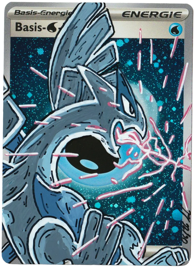 Handbemalte Pokémon-Karte mit Lugia