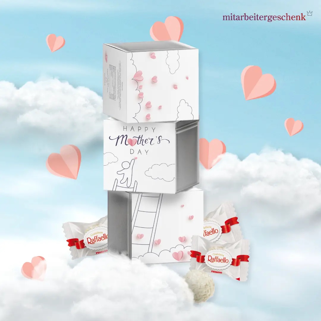 Muttertags-Creative für ein Mitarbeitergeschenk mit Raffaello