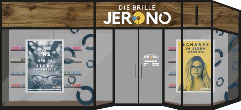 Die Brille Jerono — Brand Redesign · Print & POS