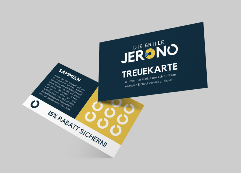 Treuekarte für Die Brille Jerono